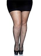 Strumpfhose, Netz, Naht hinten, Plus Size